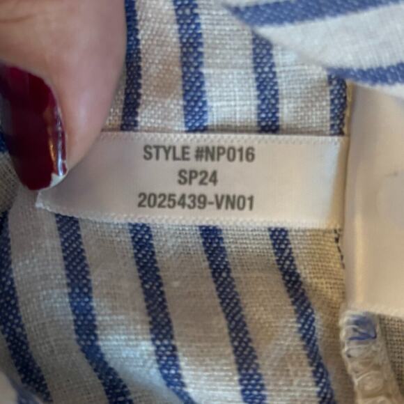 MADEWELL | Scoopneck 100% Linen Crop Tank Bluestone Size 2 - Picture 7 of 7